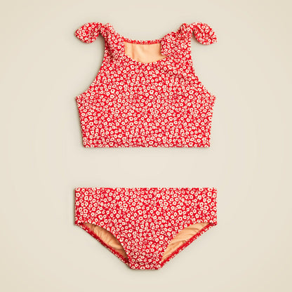 Kids Girls' tie-shoulder two-piece swimsuit with UPF 50+ - J.Crew