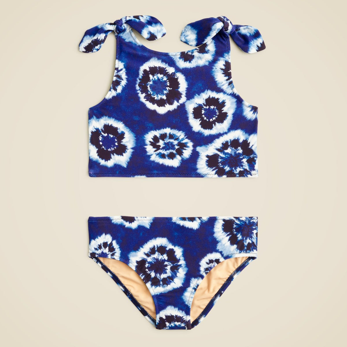 Kids Girls' tie-shoulder two-piece swimsuit with UPF 50+ - J.Crew