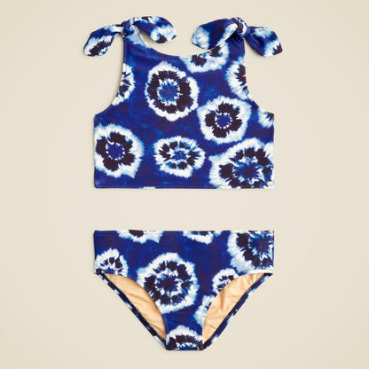 Kids Girls' tie-shoulder two-piece swimsuit with UPF 50+ - J.Crew