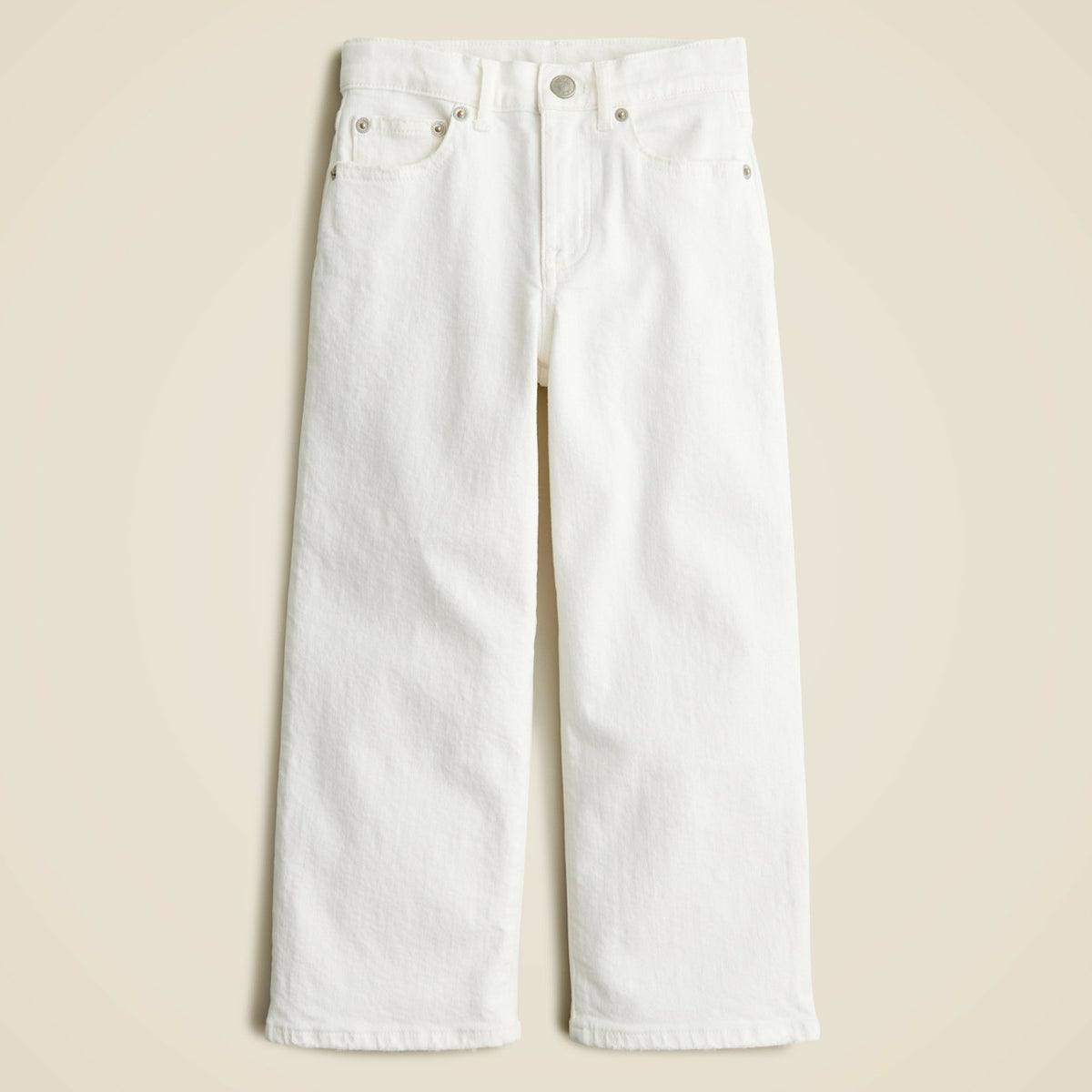 Kids Girls' slim wide-leg jean in white - J.Crew