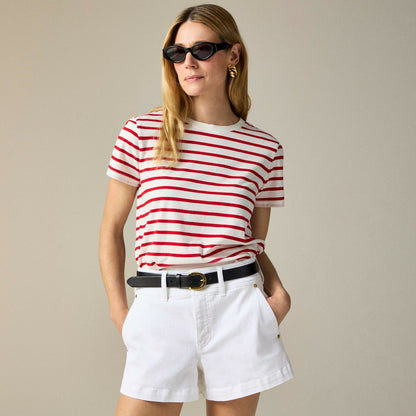 Women Vintage jersey classic-fit crewneck T-shirt in stripe - J.Crew