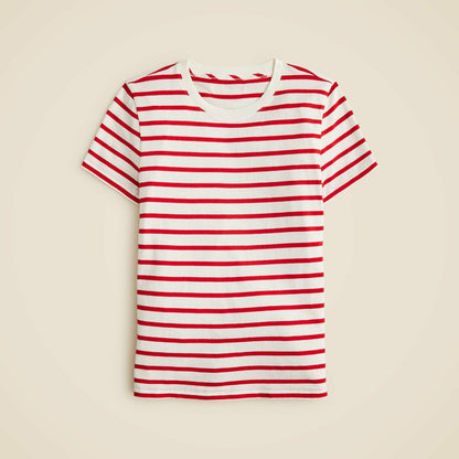 Women Vintage jersey classic-fit crewneck T-shirt in stripe - J.Crew