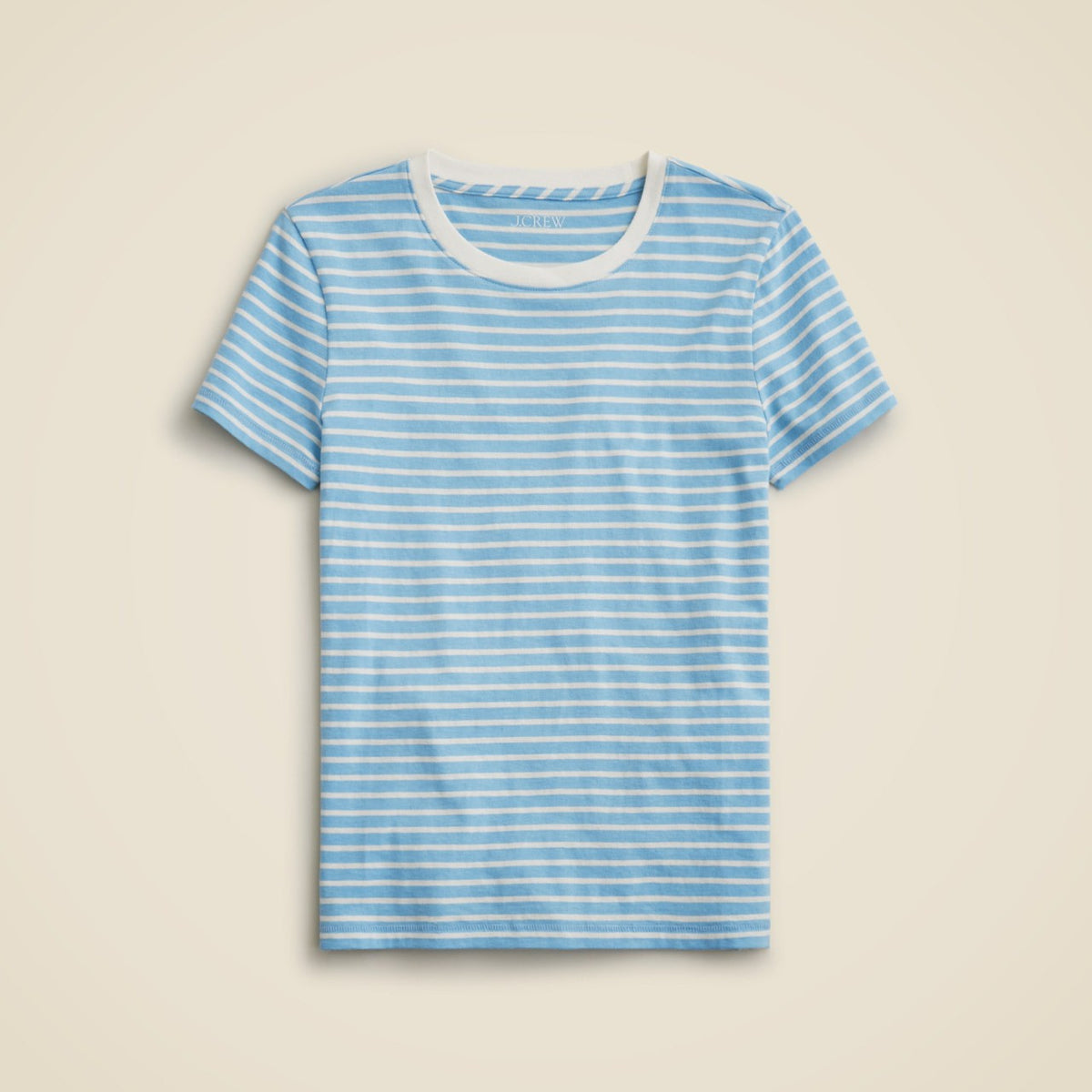 Women Vintage jersey classic-fit crewneck T-shirt in stripe - J.Crew