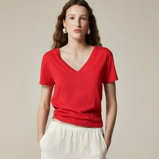Women Vintage jersey classic-fit V-neck T-shirt - J.Crew