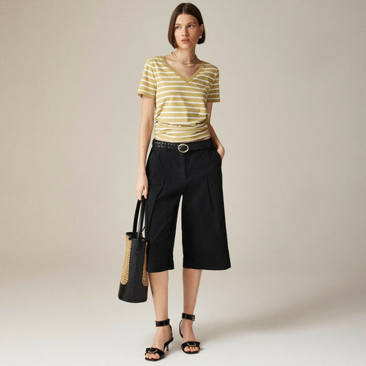 Women Vintage jersey classic-fit V-neck T-shirt in stripe - J.Crew