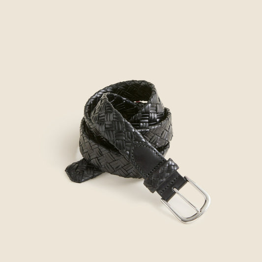 Men Chunky braided leather belt - J.Crew
