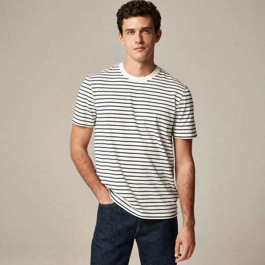 Men Vintage-wash cotton T-shirt in stripe - J.Crew