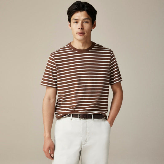 Men Vintage-wash cotton T-shirt in stripe - J.Crew