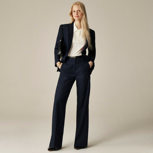 Women Carolina flare pant in stretch linen blend - J.Crew