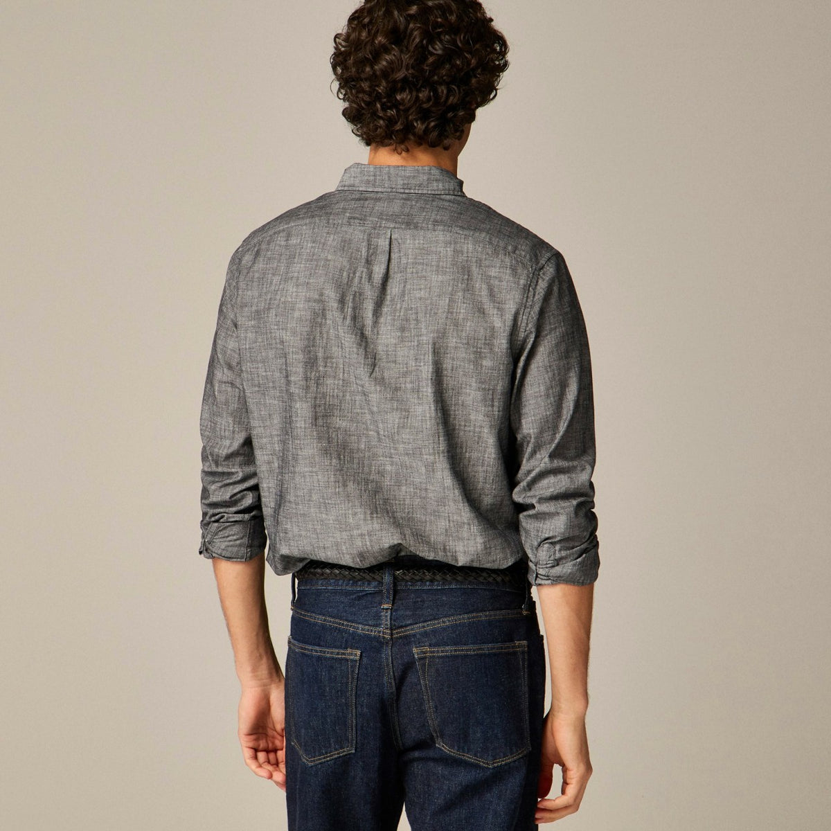 Men Organic cotton chambray shirt - J.Crew