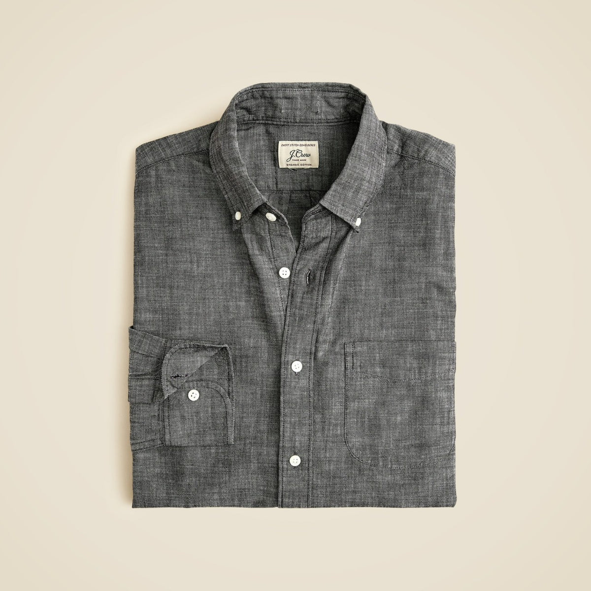 Men Organic cotton chambray shirt - J.Crew