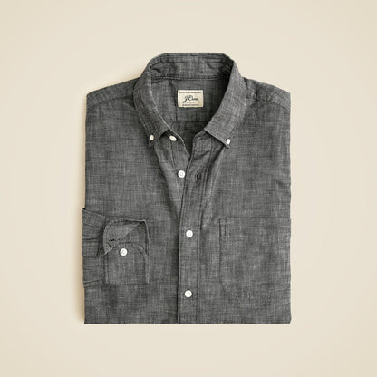 Men Organic cotton chambray shirt - J.Crew