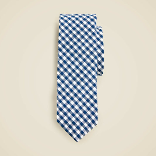 Kids Kids' silk tie in gingham - J.Crew