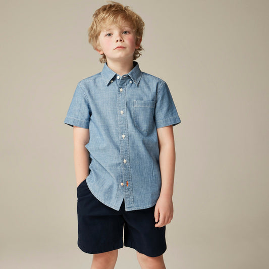 Kids Kids' short-sleeve chambray shirt - J.Crew