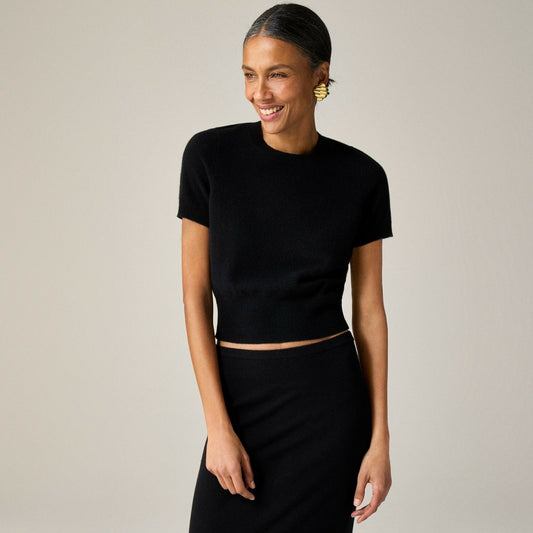 Women Cashmere shrunken T-shirt - J.Crew