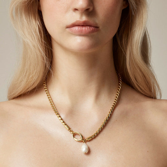 Women Rope chain freshwater pearl necklace - J.Crew