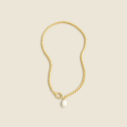 Women Rope chain freshwater pearl necklace - J.Crew