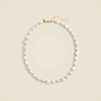 Women Rope-tied pearl necklace - J.Crew