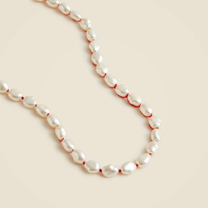 Women Rope-tied pearl necklace - J.Crew