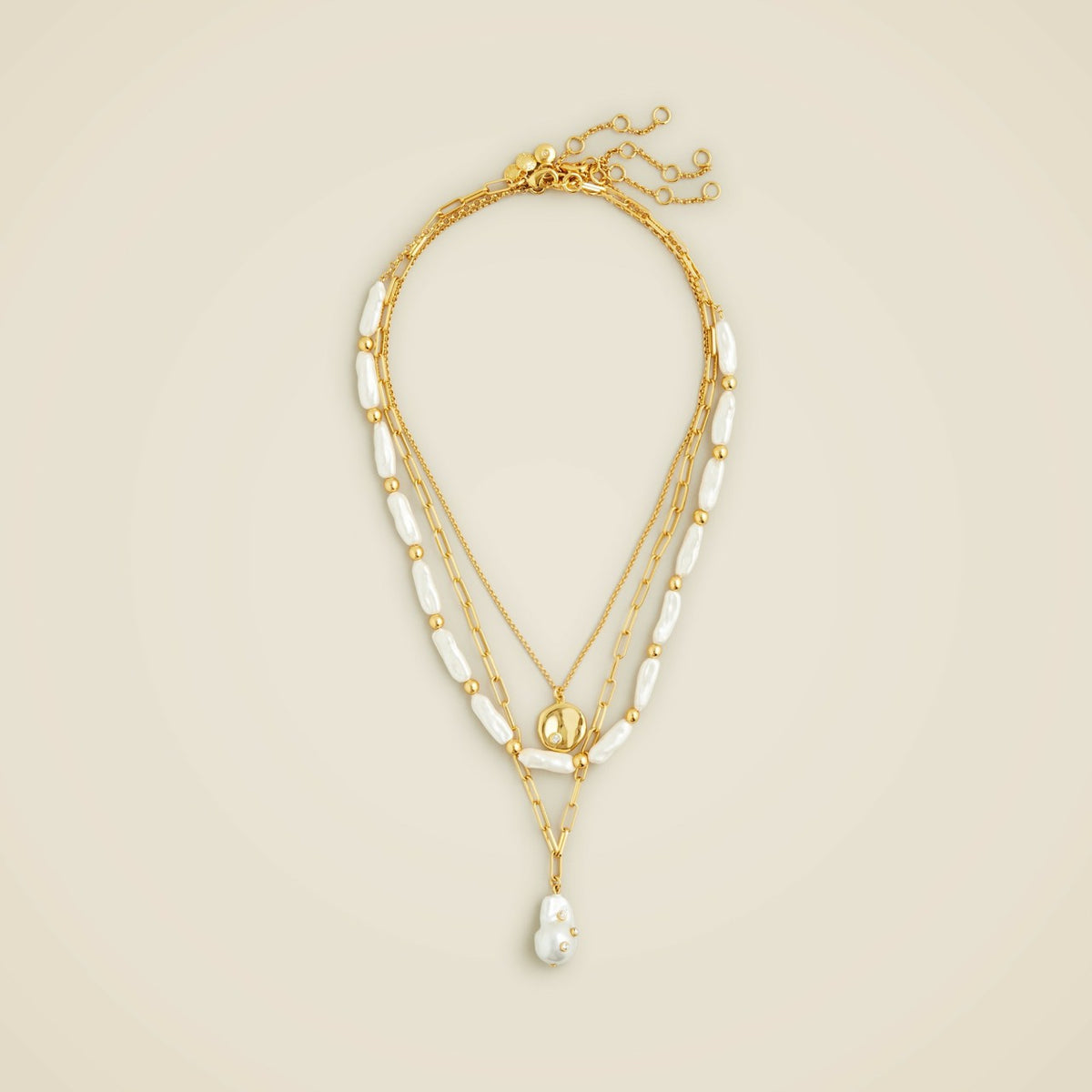 Women Layered pearl pendant necklace - J.Crew
