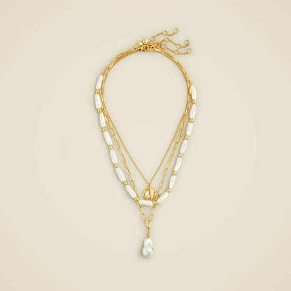Women Layered pearl pendant necklace - J.Crew