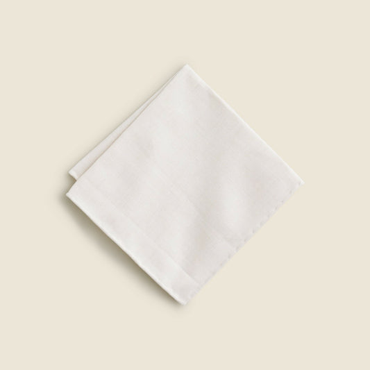 Men Baird McNutt Irish cotton-linen blend pocket square - J.Crew