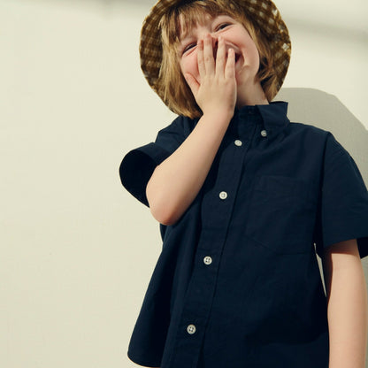 Kids Kids' short-sleeve stretch poplin button-down - J.Crew