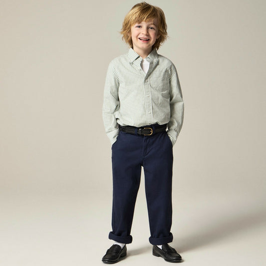 Kids Kids' stretch poplin button-down in gingham - J.Crew