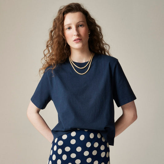 Women Relaxed premium-weight cropped T-shirt - J.Crew