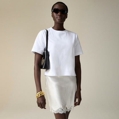 Women Relaxed premium-weight cropped T-shirt - J.Crew