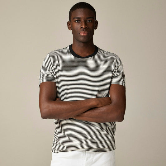 Men Sueded cotton T-shirt in stripe - J.Crew