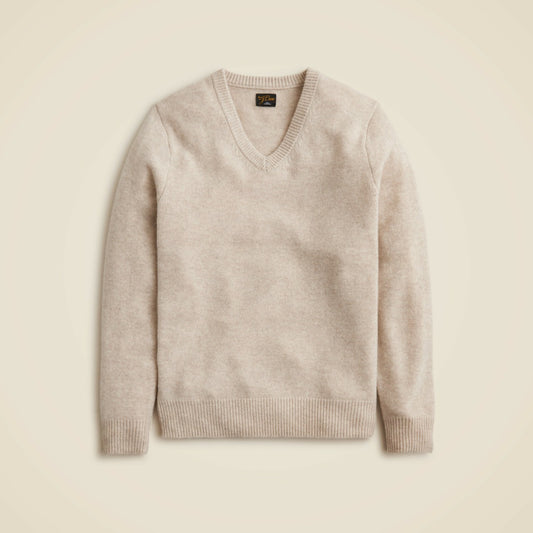 Men Relaxed midweight cashmere V-neck sweater - J.Crew