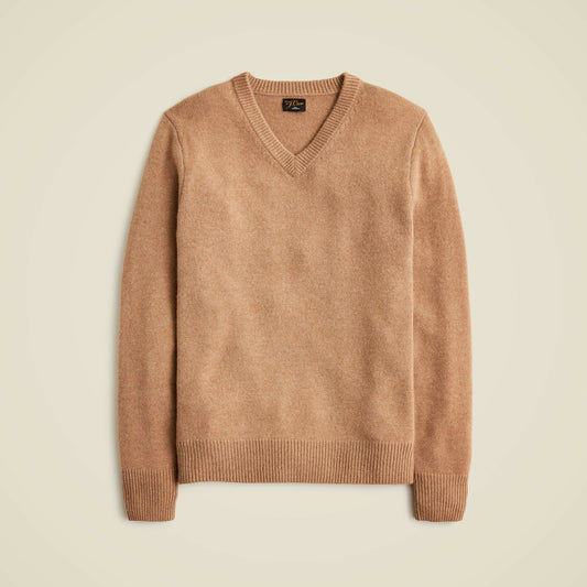 Men Relaxed midweight cashmere V-neck sweater - J.Crew