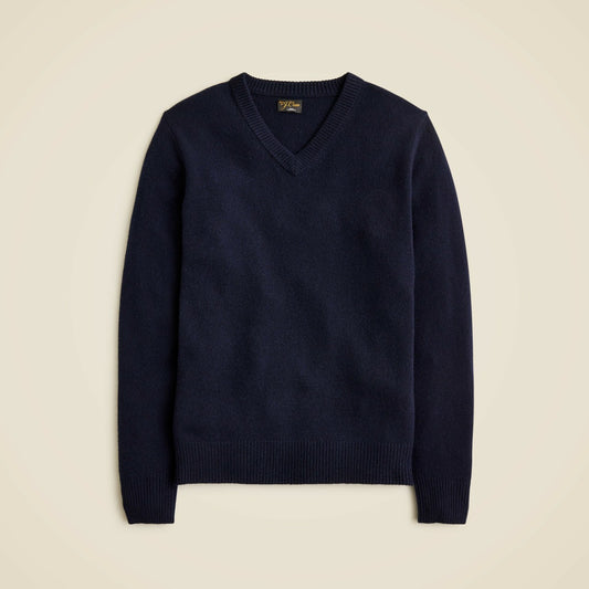 Men Relaxed midweight cashmere V-neck sweater - J.Crew