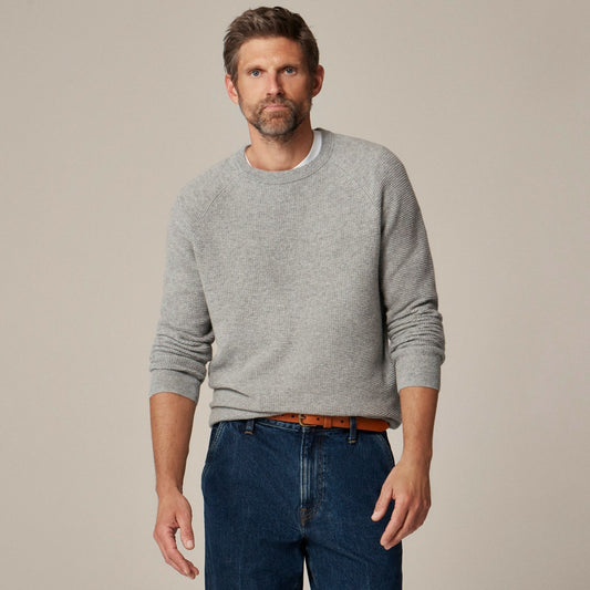 Men Cashmere waffle sweater - J.Crew