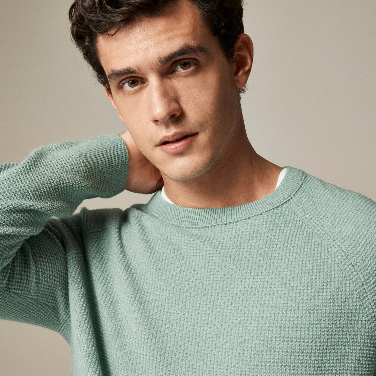 Men Cashmere waffle sweater - J.Crew