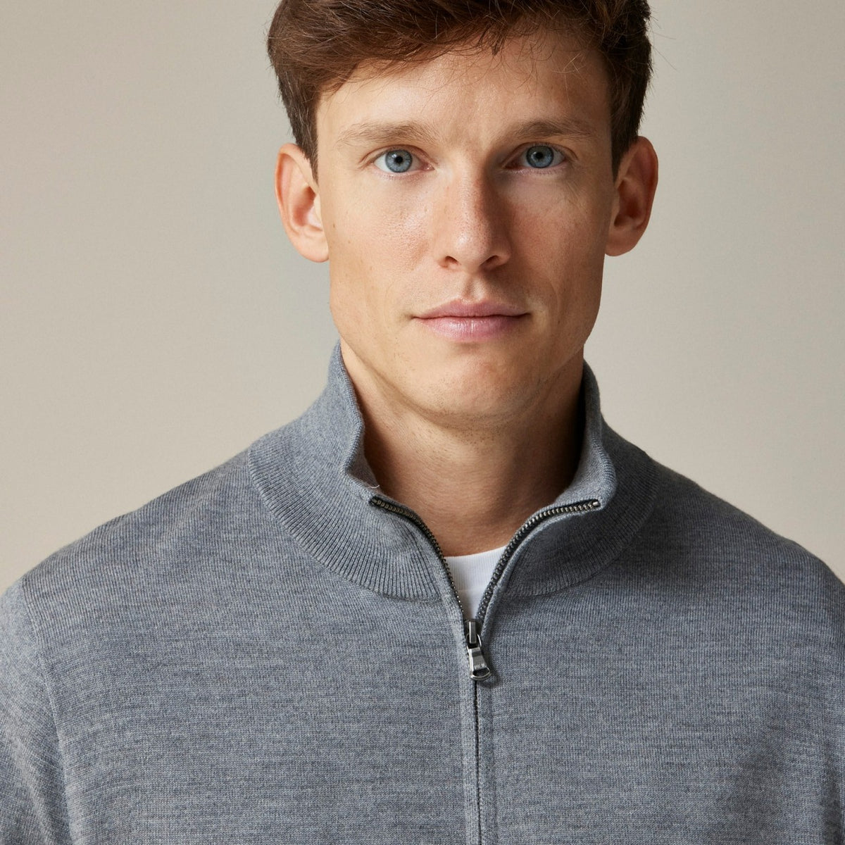 Men Merino wool half-zip sweater - J.Crew