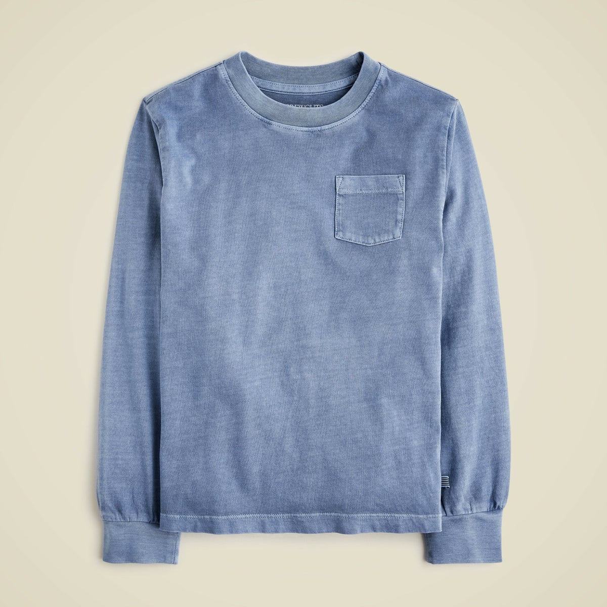 Kids Kids' long-sleeve garment-dyed pocket T-shirt in broken-in-jersey - J.Crew