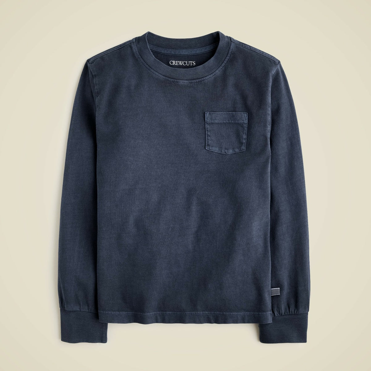Kids Kids' long-sleeve garment-dyed pocket T-shirt in broken-in-jersey - J.Crew