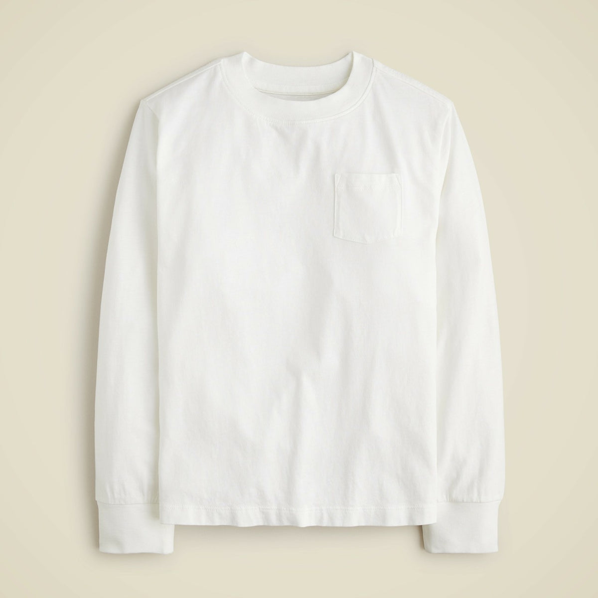 Kids Kids' long-sleeve garment-dyed pocket T-shirt in broken-in-jersey - J.Crew