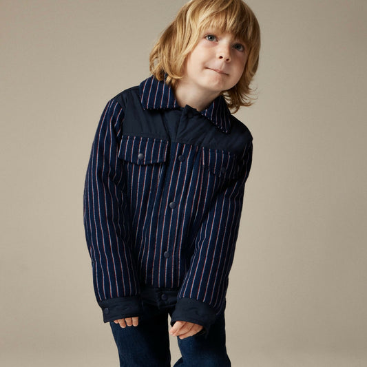 Kids Kids' faux-wool jacket in pinstripe - J.Crew