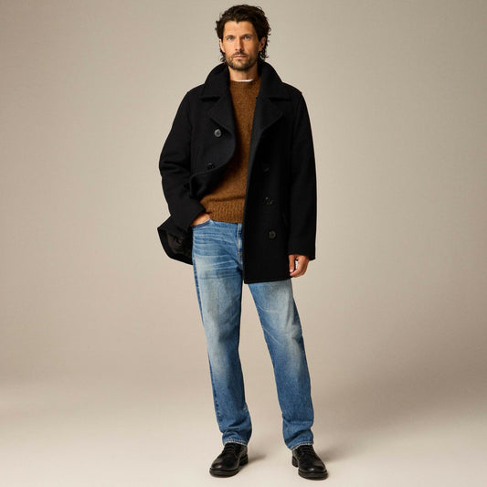 Men Dock peacoat in wool blend with PrimaLoft&reg; - J.Crew