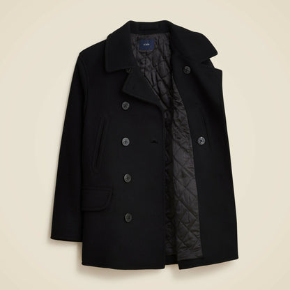 Men Dock peacoat in wool blend with PrimaLoft&reg; - J.Crew