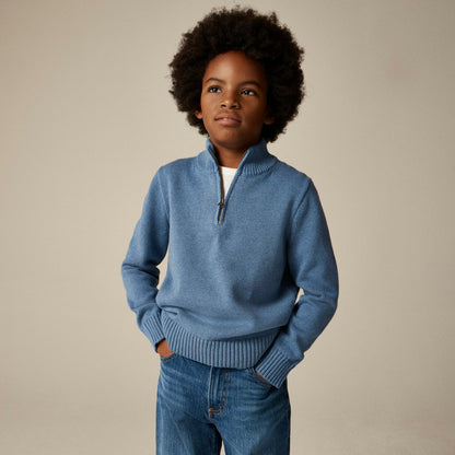 Kids Kids' heritage cotton half-zip sweater - J.Crew