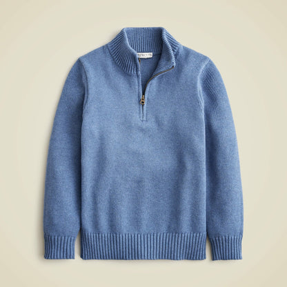 Kids Kids' heritage cotton half-zip sweater - J.Crew