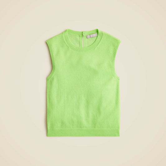Women Featherweight cashmere-blend cropped sweater shell - J.Crew
