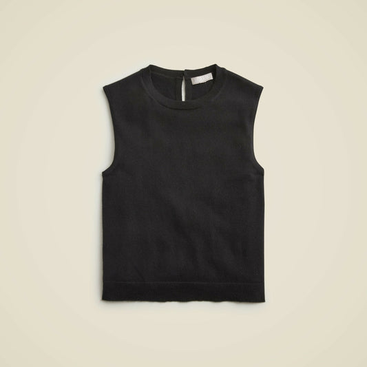 Women Featherweight cashmere-blend cropped sweater shell - J.Crew