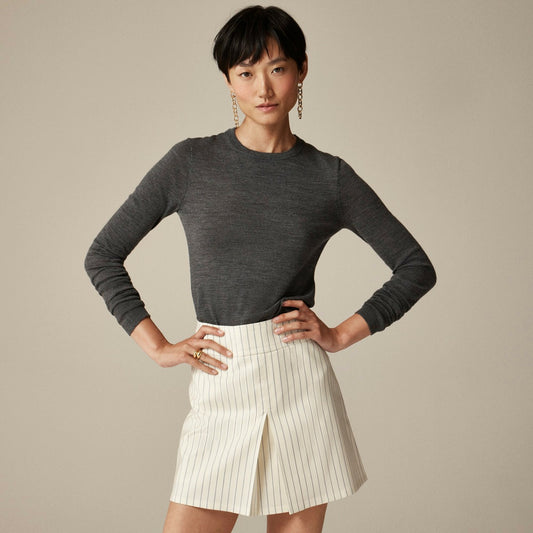 Women Carolyn fitted crewneck sweater in merino wool - J.Crew