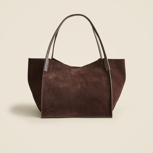 Women Unstructured large Berkeley tote in suede - J.Crew