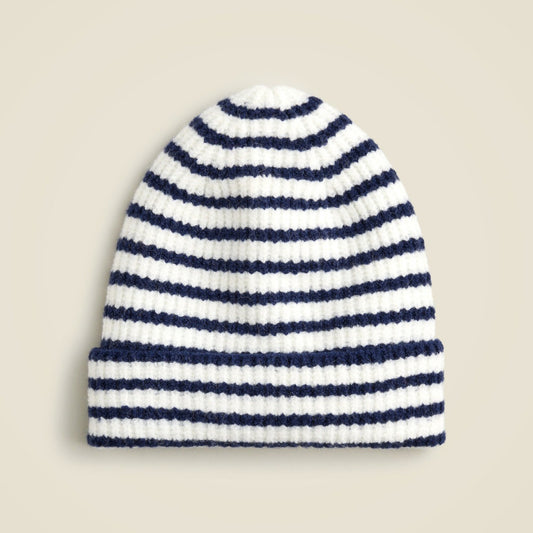 Kids Kids' ribbed striped beanie in supersoft yarn - J.Crew